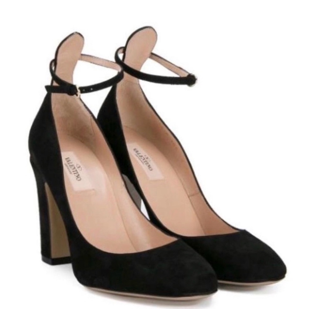 Valentino Garavani Black tango Suede Heels